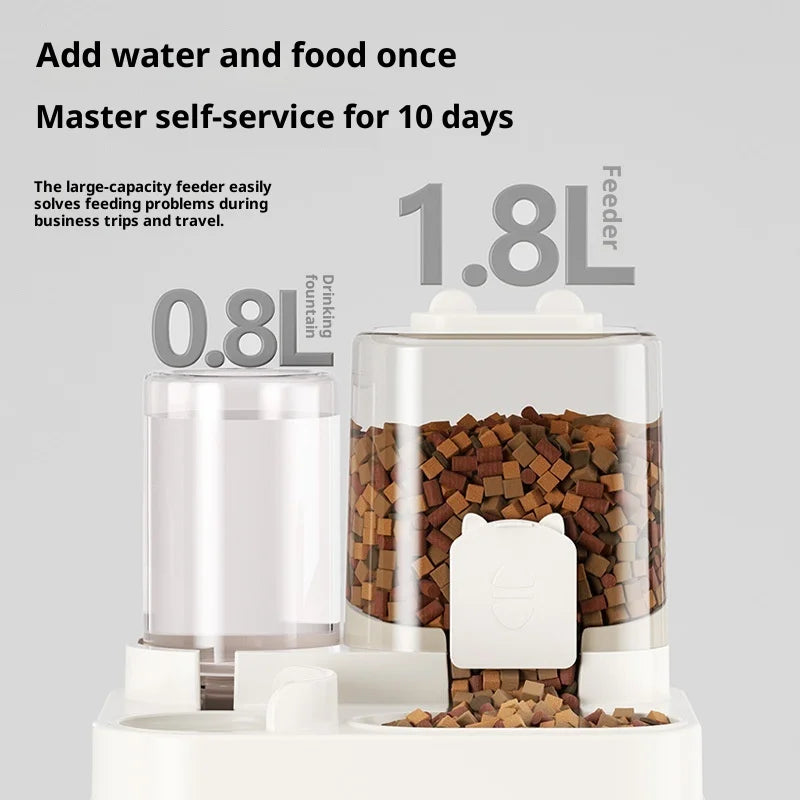 🐕/ 🐈 Gamelle 2-en-1 pour Animaux – Anti-Débordement