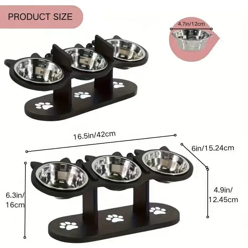 🐈 Bol Surélevé Ajustable 3-en-1 pour Chat